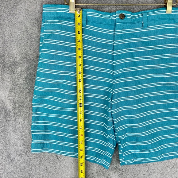 Banana Republic Mens Size 36 Teal White Stripe Deck Shorts Stripes - Picture 4 of 8